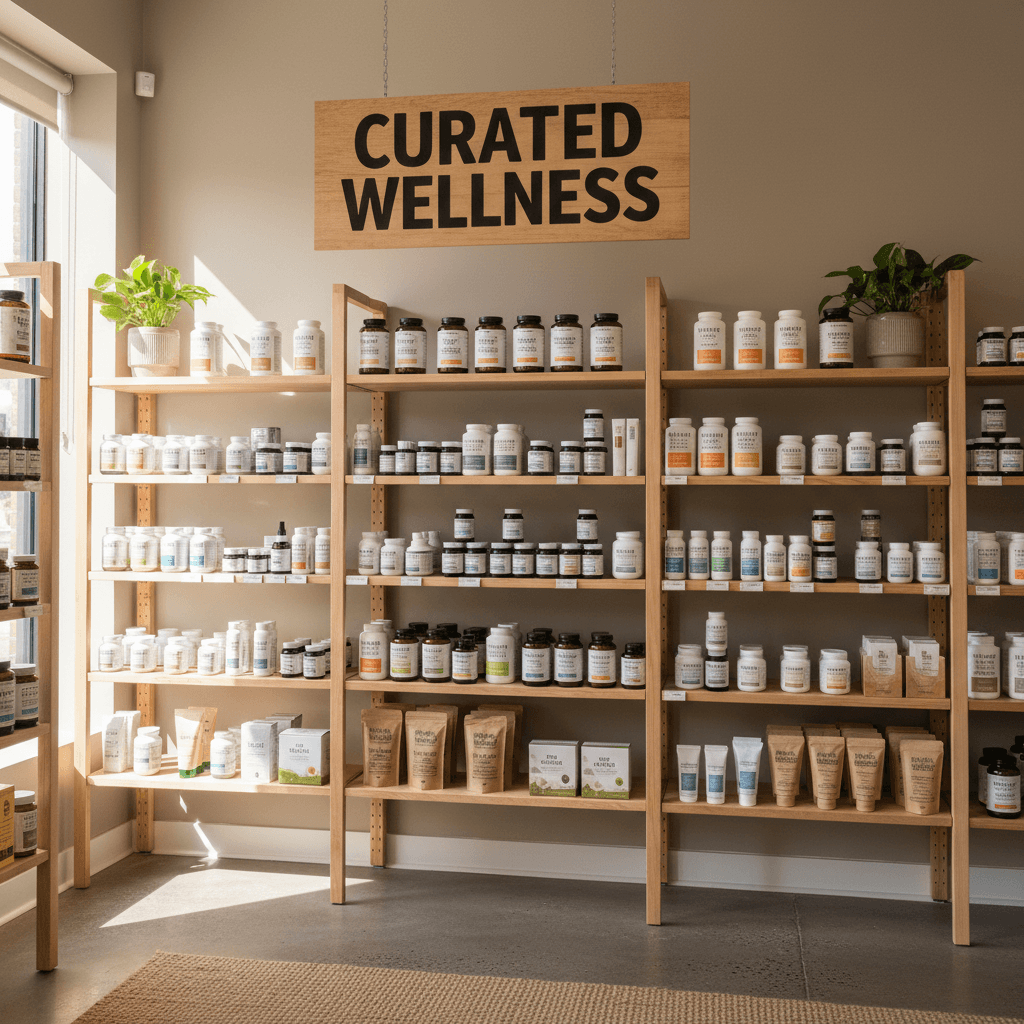 Adair Health wellness product selection display