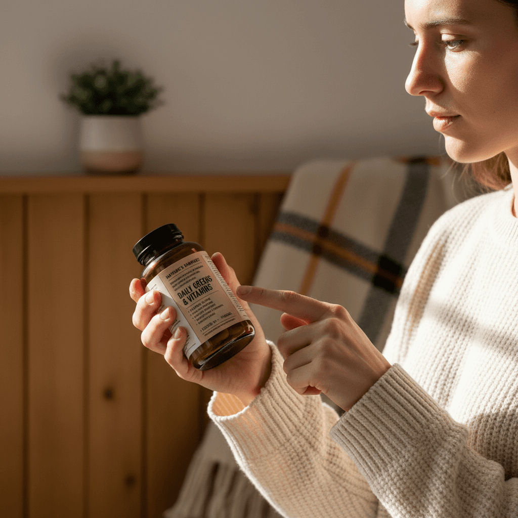Customer examining wellness product