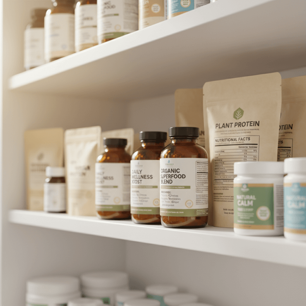 Close-up of product labels showing ingredient transparency
