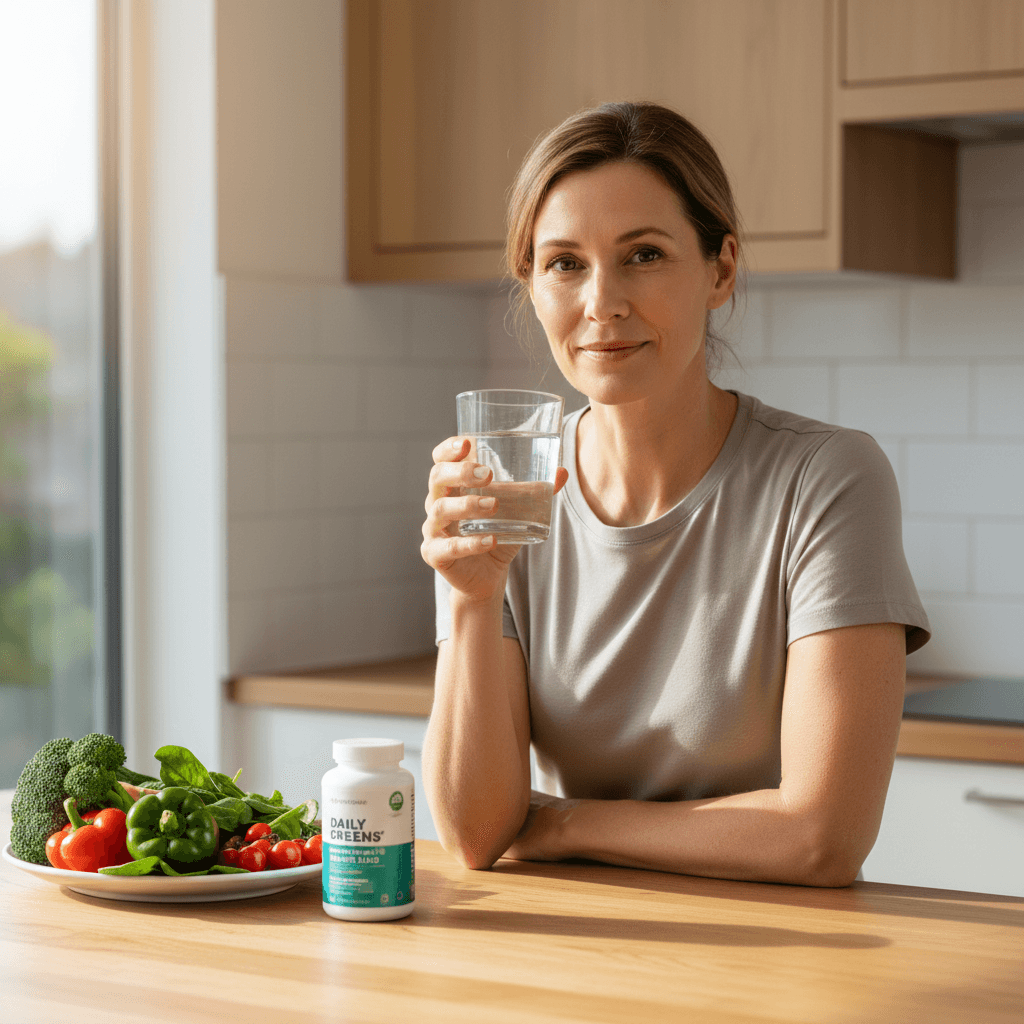 Person making wellness-focused nutrition choices