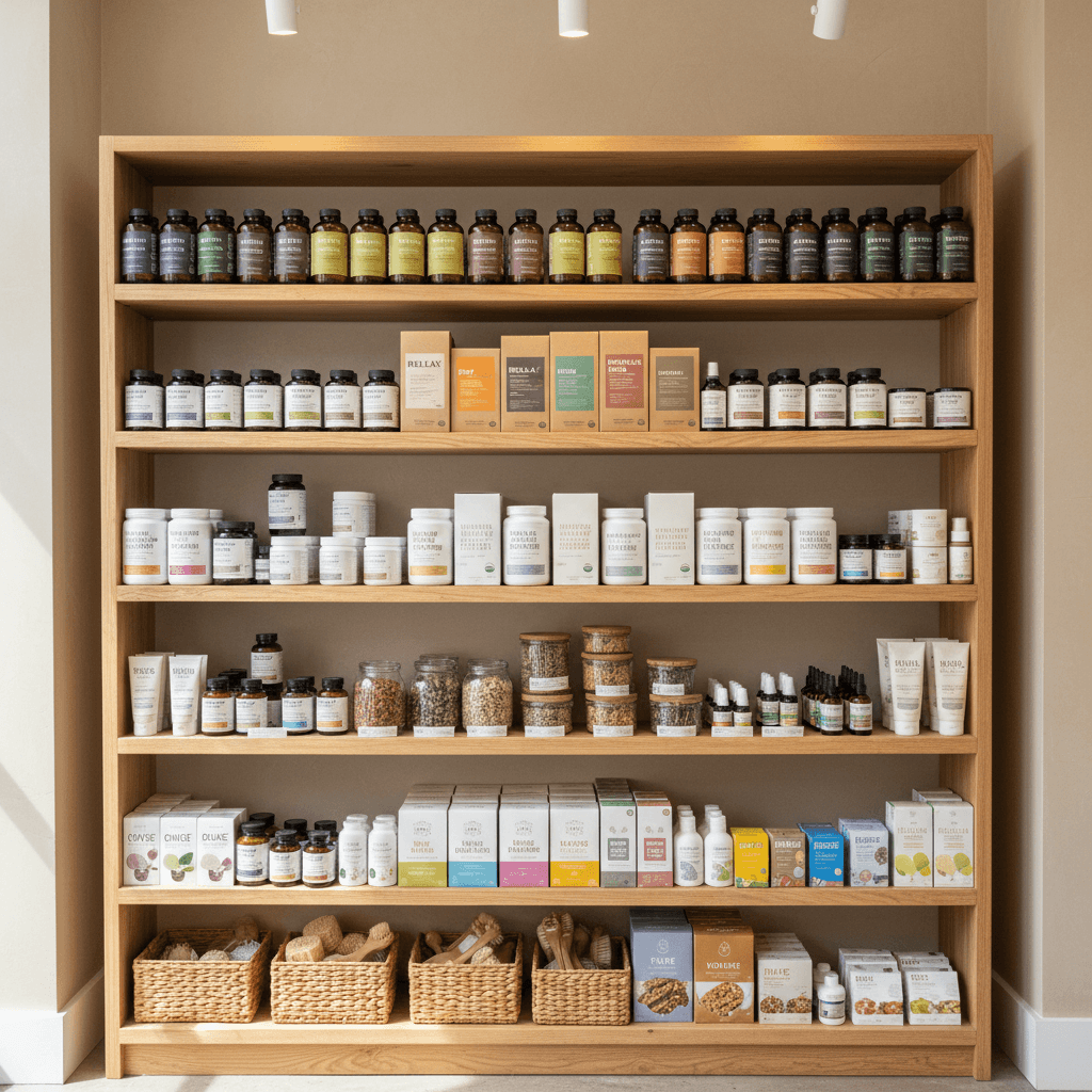 Curated selection of natural foods and wellness products